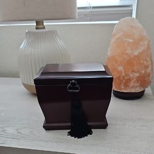 Bombay Company Mahogany Wood Jewelry Organizer Box